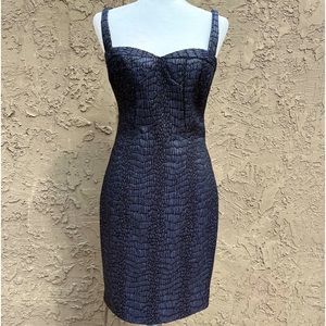 New Z Spoke by Zak Posen Crocodile Jacquard Tank Dress Size 6